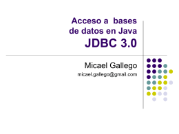 Acceso a Base de Datos desde Java JDBC 4.0