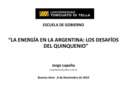 1.- el sector energetico argentino en 2010 2. - IAE