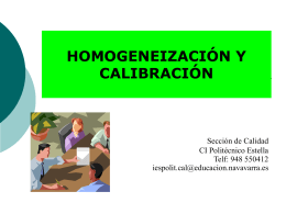 homogeneización y calibración