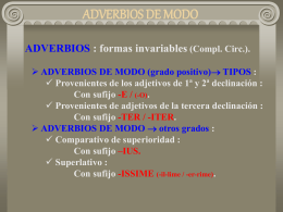ADVERBIOS DE MODO - IES Fuente de la Peña