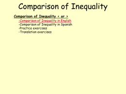 Comparison of Inequality in Spanish