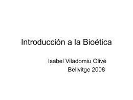 Introducción a la Bioética