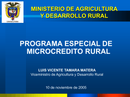 Ministerio de Agricultura y Desarrollo Rural Proyecto