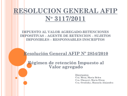 Resolución General AFIP Nº3117/2011