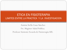 etica en fisioterapia limites entre la practica y la investigacion