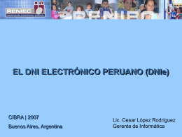 El DNI Electrónico Peruano (DNIe)