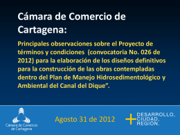 observaciones prepliegos CD - Cámara de Comercio de Cartagena
