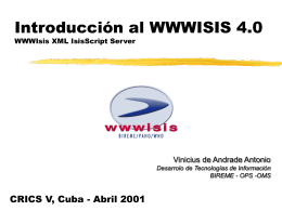 Tutorial Introducción al WWWISIS 4.0
