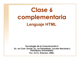 lenguaje html - Página de Tecnología de la Comunicación