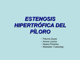 Estenosis hipertrófica de píloro - EXTRANET