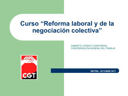 Curso “Reformas laborales y de la negociación colectiva”
