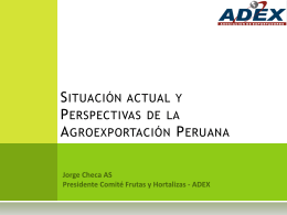 Situación actual y perspectivas de la agroexportación Jorge Checa