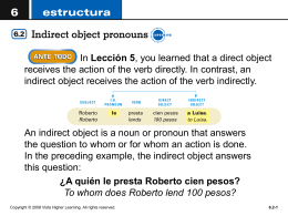 Using indirect object pronouns - Crest Ridge R-VII