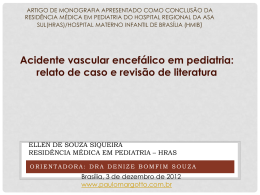 Acidente vascular encefálico em pediatria