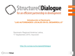 Structured Dialogue 2010