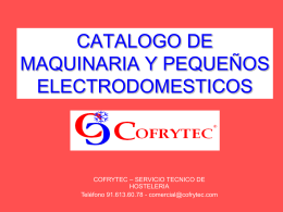 Diapositiva 1 - Cofrytec Servicio Técnico de Hostelería