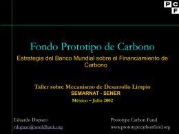 Inversores del PCF - Carbon Finance at the World Bank