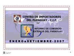 Descargar informe de Comercio Exterior del Paraguay