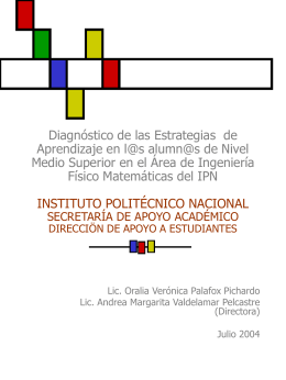 DIAGNÓSTICO - Tutorias - Instituto Politécnico Nacional
