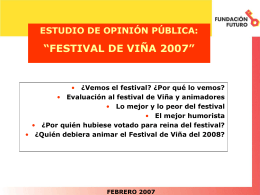 FESTIVAL DE VIÑA 2007