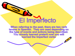 El Imperfecto - My Spanish Class