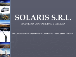 Slide 1 - SOLARIS - Transporte para minería y turismo