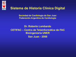 Historia Clínica digital - Federación Argentina de Cardiología