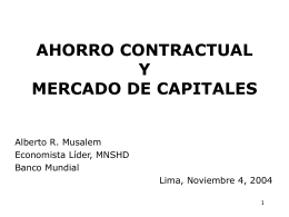ahorro contractual y mercado de capitales