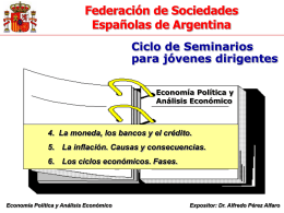 Moneda - Inflacion - Ciclos - Federación de Sociedades Españolas