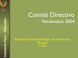 Proyecto Diversidad Biológica de la Amazonía Peruana C1R2