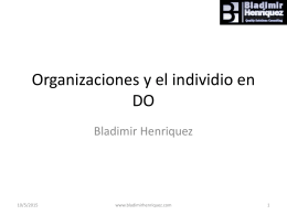 Organizaciones y el individuo en DO
