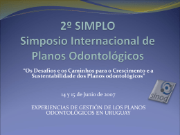 2º SIMPLO Simposio Internacional de Planos Odontológicos