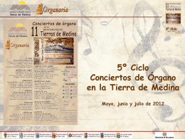 Presentación V Ciclo Conciertos de Organo en la Tierra de Medina