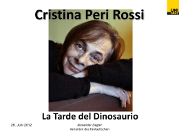Cristina Peri Rossi La Tarde del Dinosaurio