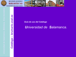 Catálogo - Universidad de Salamanca