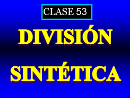 Clase 53: Division sintetica
