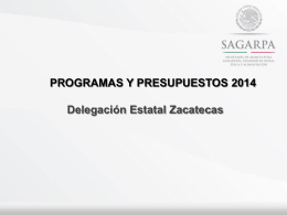 PROGAN Productivo 2014 - Zacatecas Transparencia