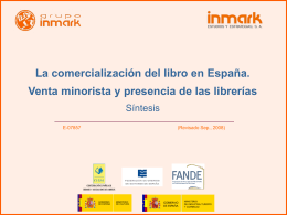 La comercialización del Libro en España (septiembre 2008)