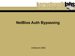 NetBios Auth Bypassing
