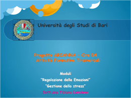 Gestione dello stress - Università degli Studi di Bari
