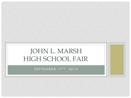 John L. Marsh High School Fair