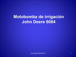 MOTOBOMBA JOHN DEERE 6084 Olmeca - Guatemala