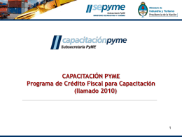 Material: Programa de Crédito Fiscal.