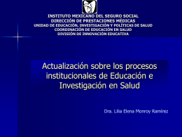 Objetivos - IMSS - Instituto Mexicano del Seguro Social
