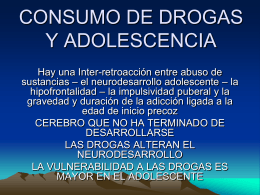 CONSUMO DE DROGAS Y ADOLESCENCIA