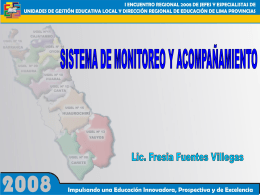 Monitoreo - Dirección Regional de Educación Lima Provincias
