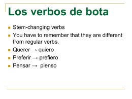 Los verbos regulares