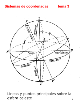 sistemas de coordenadas empleados en astronomia.