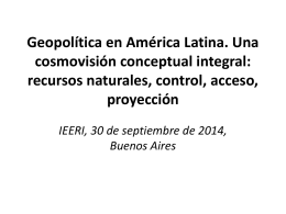 Recursos naturales en América Latina. Hacia una