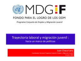 Jóvenes migrantes: hacia un marco de políticas - oit